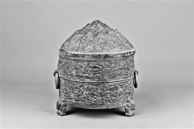 平涼博山蓋神獸紋銅樽，東漢人向往過上神仙生活的印跡